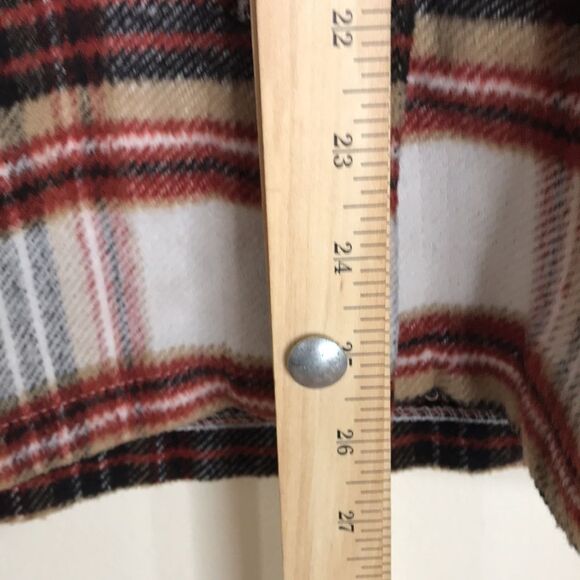 Kenzie ladies button up long sleeve plaid flannel coat jacket size small - Picture 8 of 11